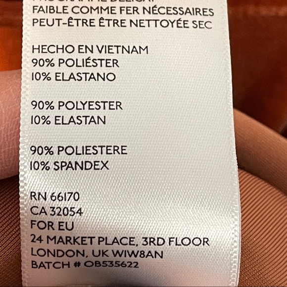 Kimchi Blu “Iris” deep V-neck long sleeve dress - burnt coral - XS - Picture 8 of 8